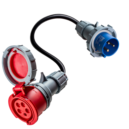 16A de 5 polos a 32A de 3 polos adaptador CEE