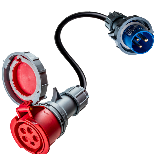 32A CEE de 5 polos a 16A CEE de 3 polos adaptador