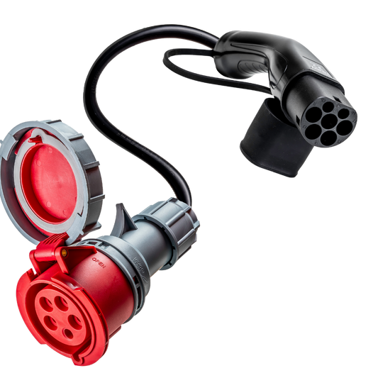 32A de 5 polos CEE a Tipo 2 adaptador