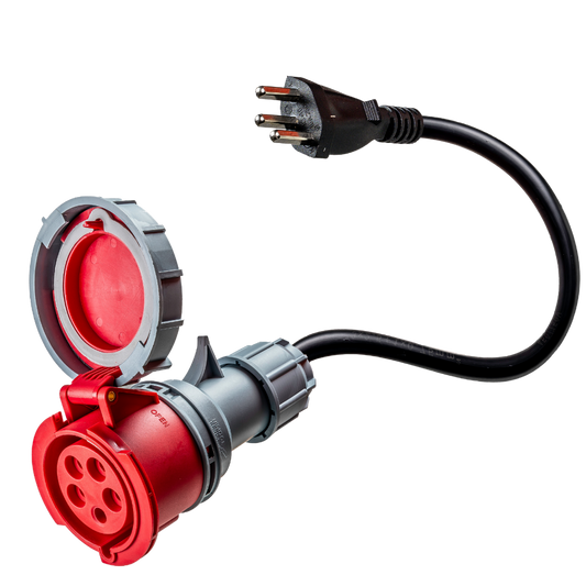 32A de 5 polos CEE a tipo J adaptador  para Suiza