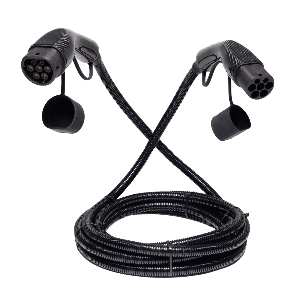 Voldt® Cable de carga Tipo 2 Fibra de Carbono 22kW