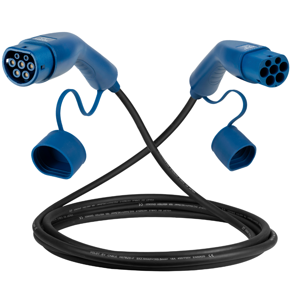 Tipo 2 | 1 fase | 16A | 3,7kW cable de carga