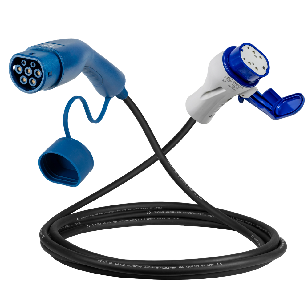 Cable de carga Tipo 2 - Tipo 3 | mode 3 | 16A | 11kW