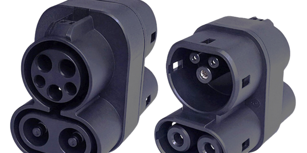 Adaptador de carga EV CCS1 a CCS2