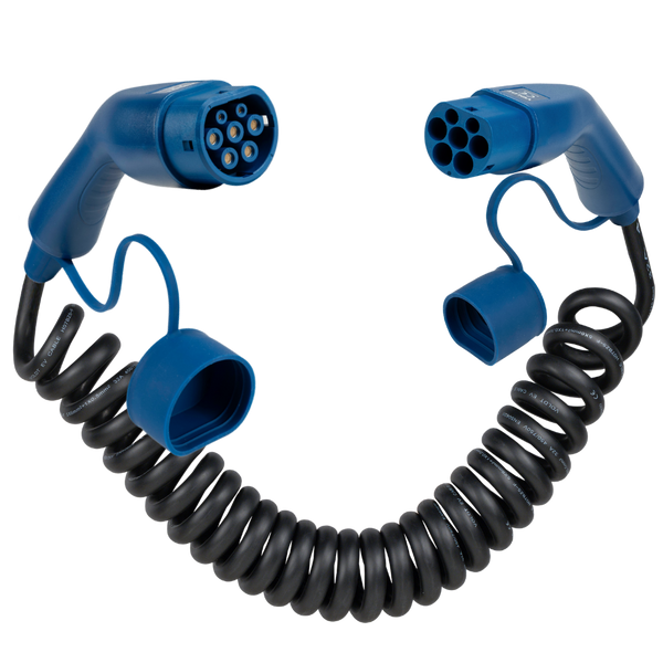 Tipo 2 - tipo 2 | mode 3 | 32a | 22kW | cable de carga en espiral