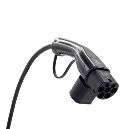 Cable adaptador tipo 2 (lado de la estación de carga) a toma de 3 polos 32A azul tipo CEE