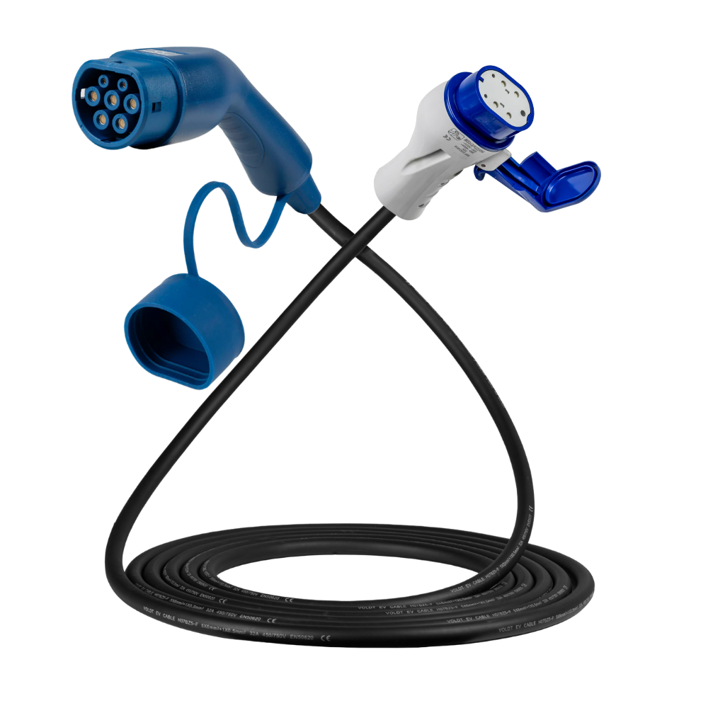 Cable de carga Tipo 2 - Tipo 3 | mode 3 | 32a | 22kW