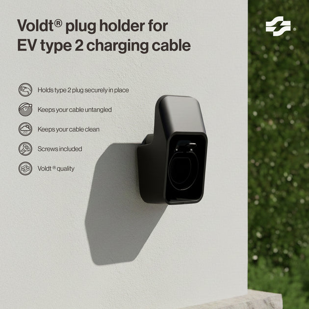 Soporte de enchufe para cable de carga EV tipo 2