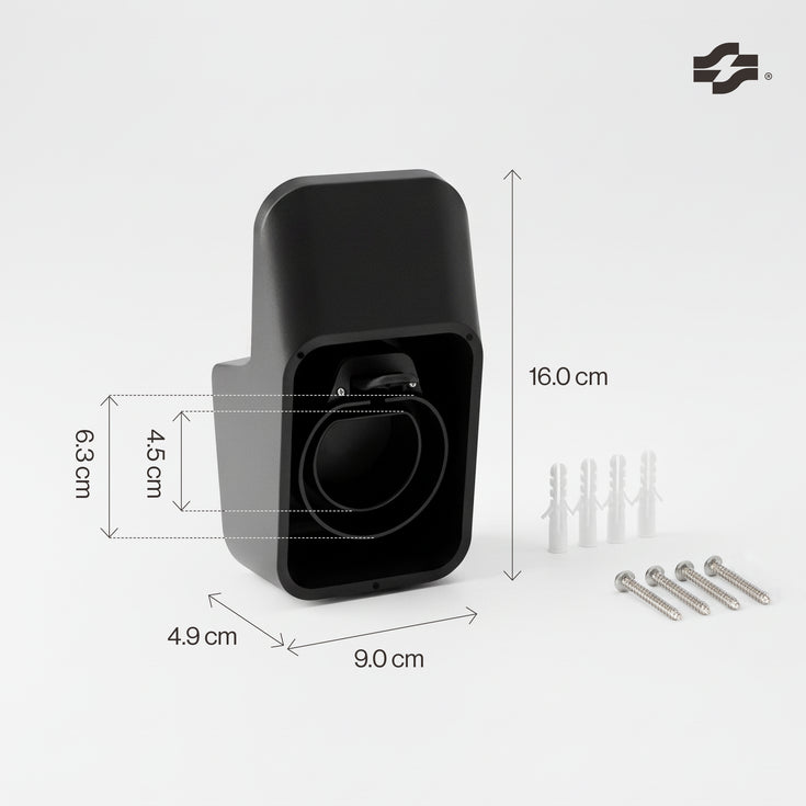 Soporte de enchufe para cable de carga EV tipo 2