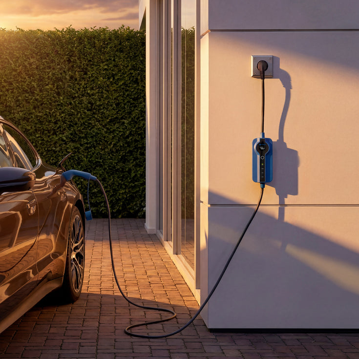Voldt® cargador coche electrico schuko | 8A - 16A | 3,7kW + APP