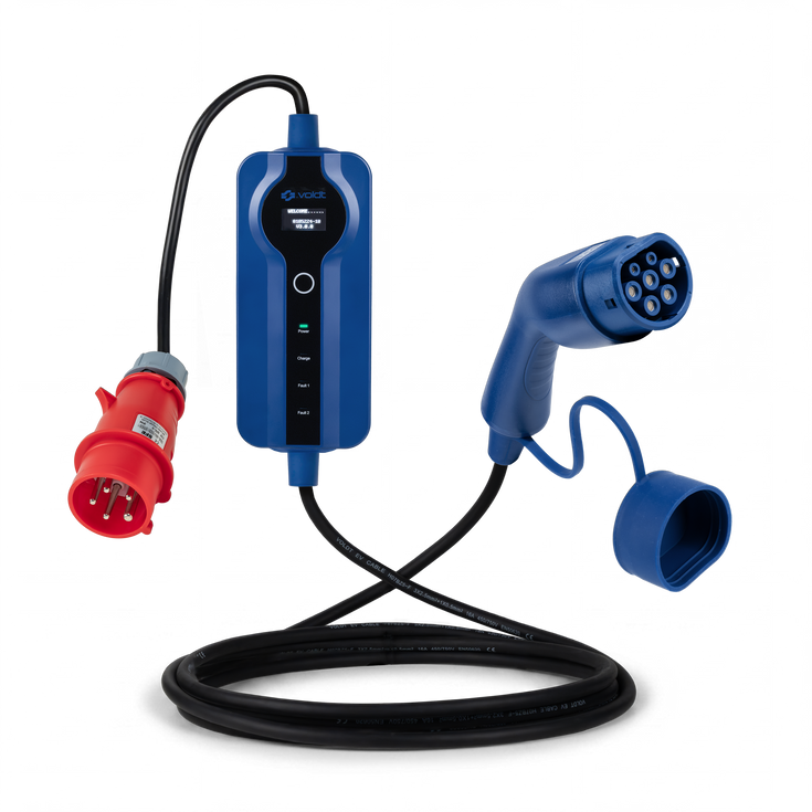 Voldt® cargador coche electrico CEE | 3 fase | 8A - 16A | 11kW + APP