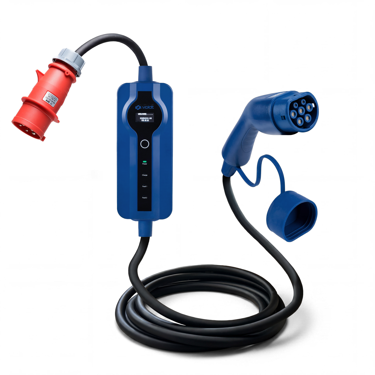Voldt® cargador coche electrico CEE | 3 fase | 8A - 32A | 22kW + APP