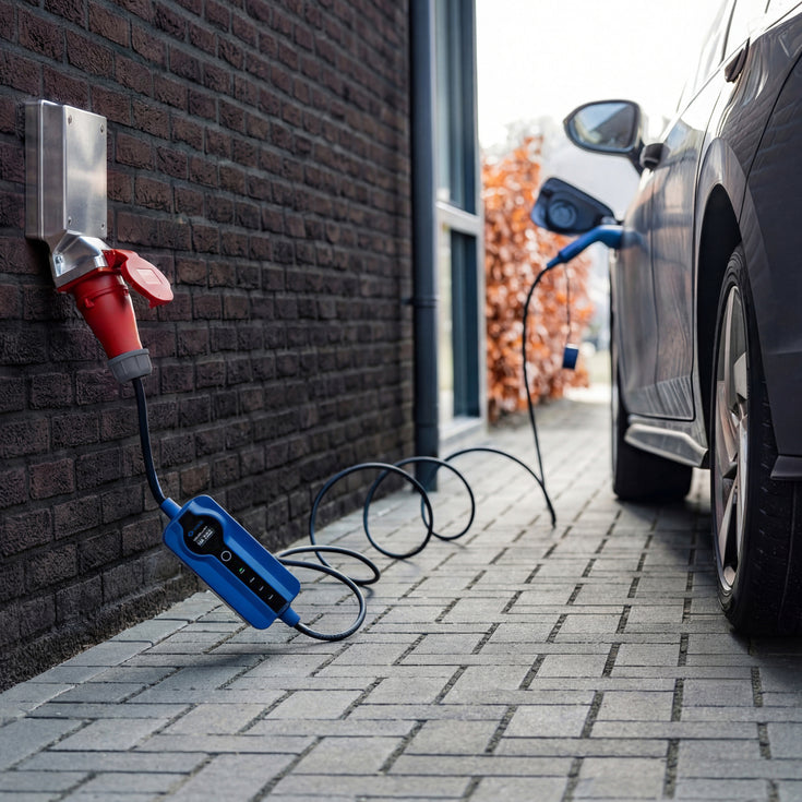 Voldt® cargador coche electrico CEE | 3 fase | 8A - 16A | 11kW + APP