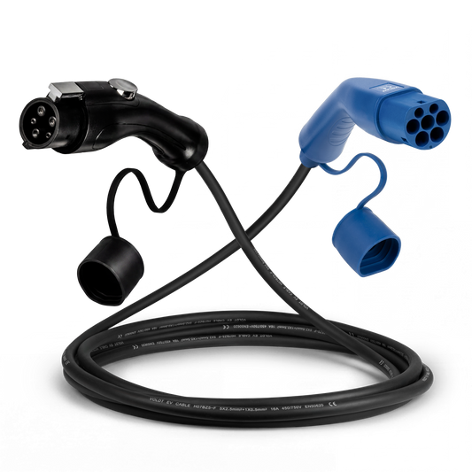 Tipo 1 -2 | 1 fase | 16A | 3,7kW cable de carga