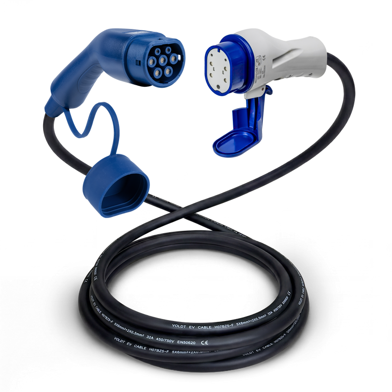 Cable de carga Tipo 2 - Tipo 3 | mode 3 | 32a | 22kW